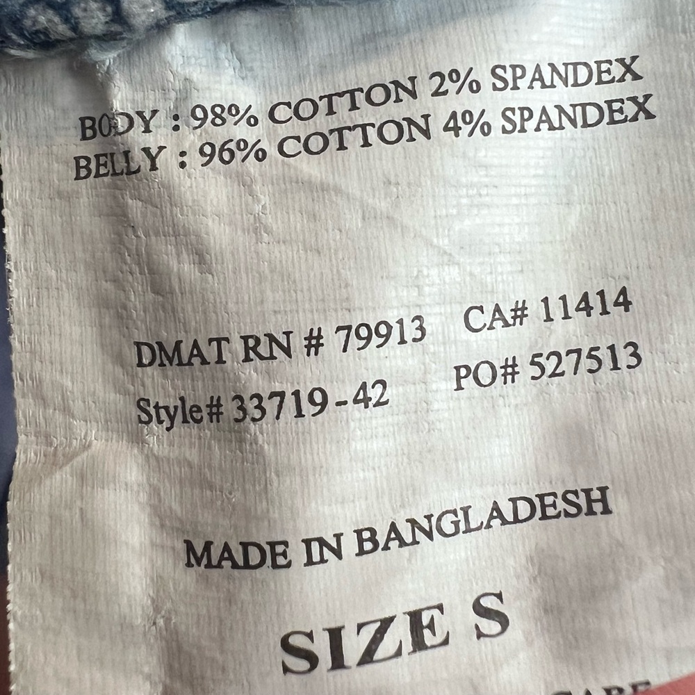 OH BABY BY MOTHERHOOD BLUE JEAN SHORTS WITH ELASTIC WAISTBAND SIZE S - Picture 3 of 4